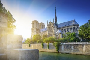 Notre Dame at sunset - Paris