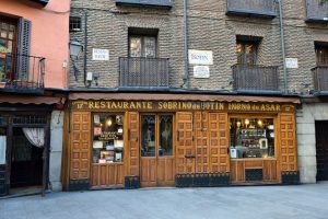 Sobrino de Botin was one of Hemingway's favorite restaurants, and it's mentioned often in his novels. 