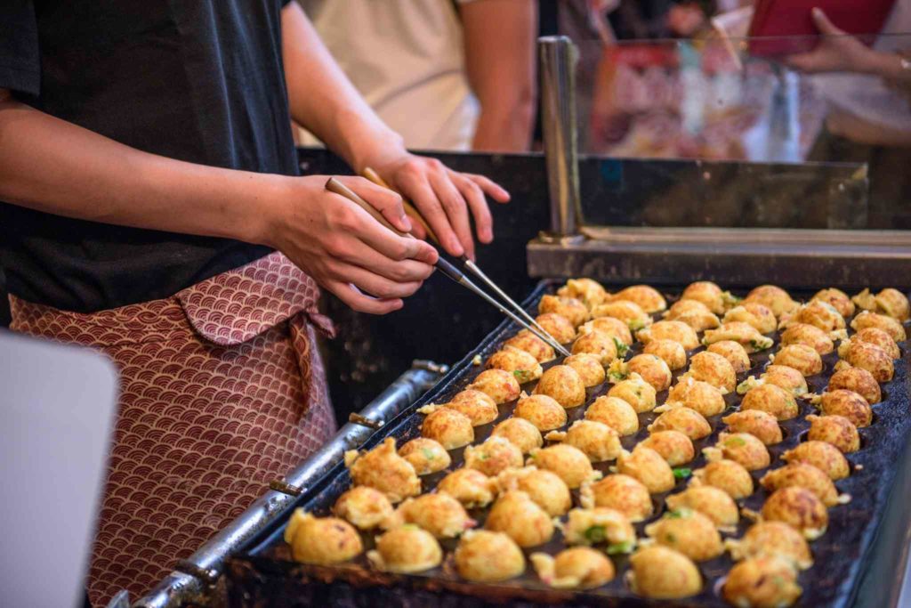 Takoyaki Stall in Osaka, Japan